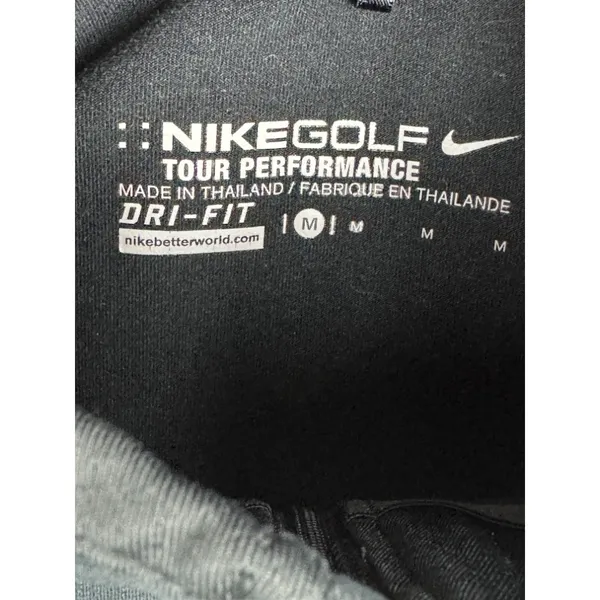 Nike Golf Dri-Fit 1/4 Zip‎ Pullover M Black Owl Logo Tour Performance Shirt - Image 7
