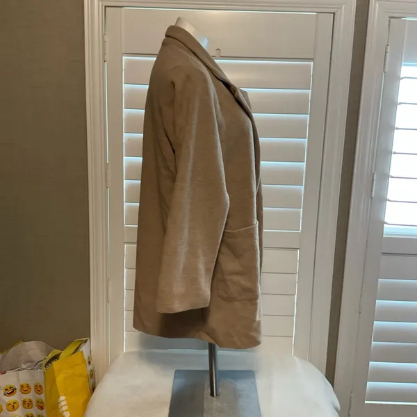 Women's Tan Cardigan Sweater Size L - Image 3