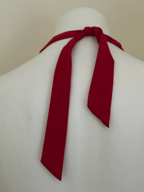 KENNETH COLE Red Ruffle Halter Tankini Top Swimsuit Sz XXS - Image 8