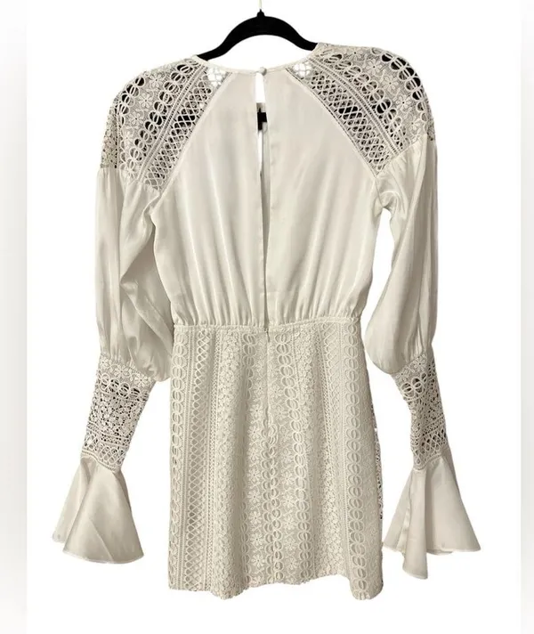 Revolve x Michael Costello Shandy white mini dress - Image 4