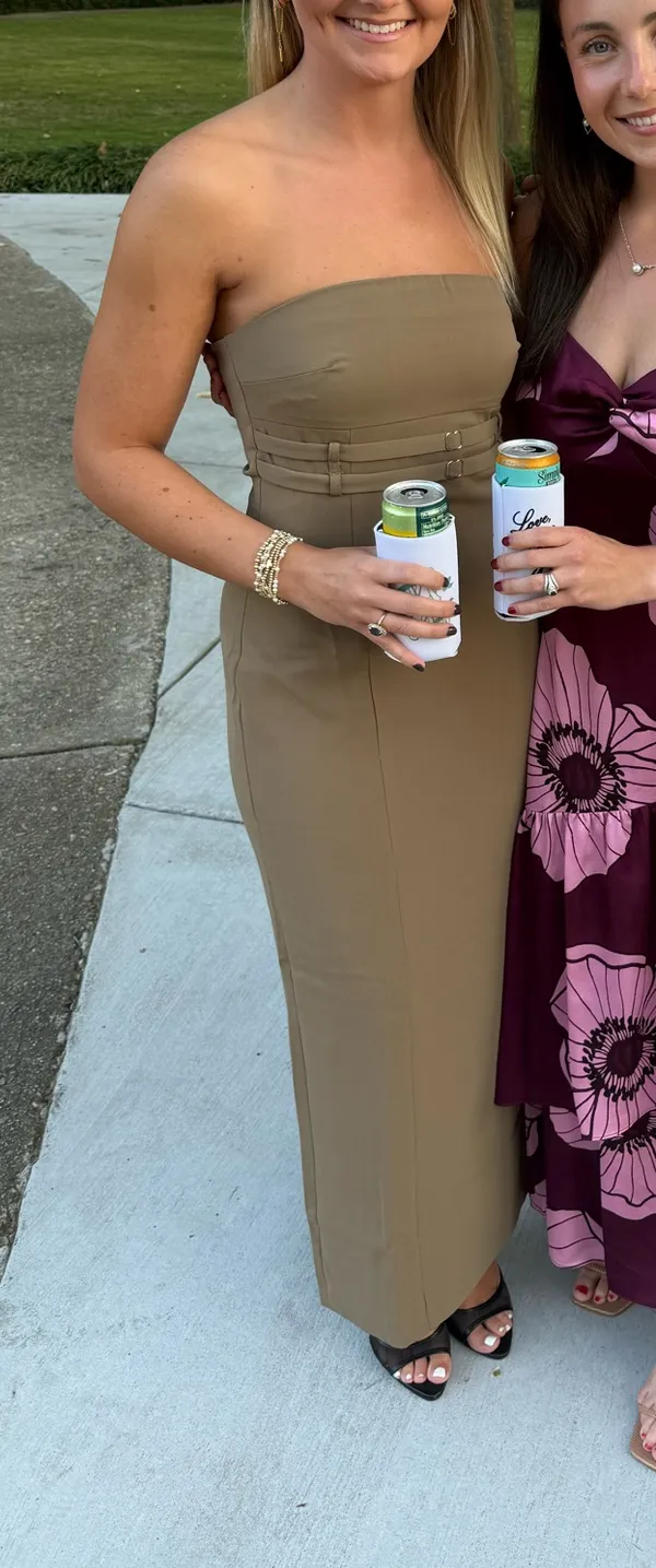 Revolve 4th & Reckless Stephanie Dress Khaki - Image 2