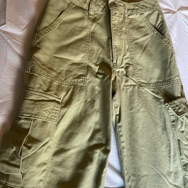 Olive Green Cargo Pants Size XS - Image 4