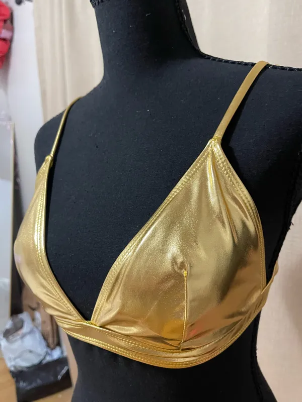 Triangle bralette Gold Size M - Image 2