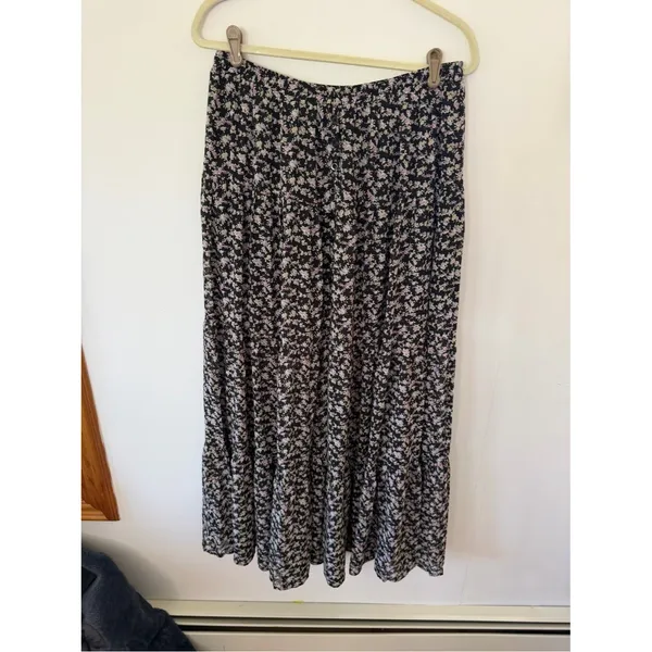Lulu's Black & White Floral Side-Slit Maxi Skirt - Image 3