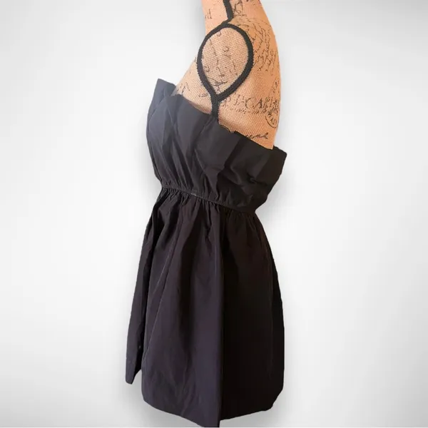 TCEC Black Strapless Pleated Mini‎ Dress Small | EUC - Image 2