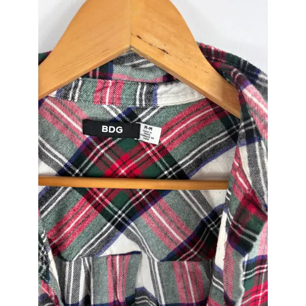 BDG Urban Outfitters Red Flannel Shirt size medium - Image 2