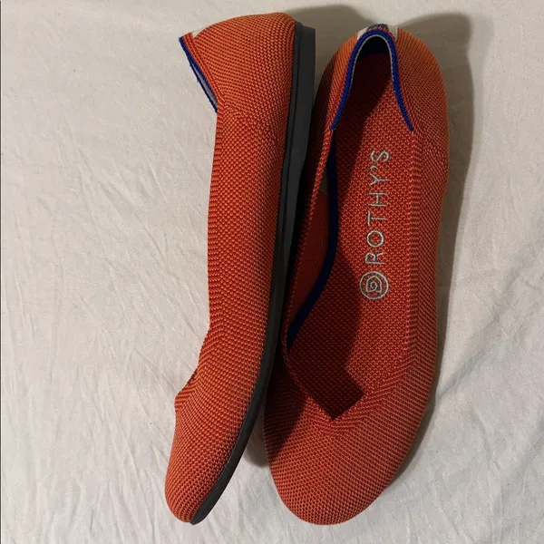 Rothy's Retired Rare Persimmon The Point Flats Orange Shoe Women's Size 8 - Image 2