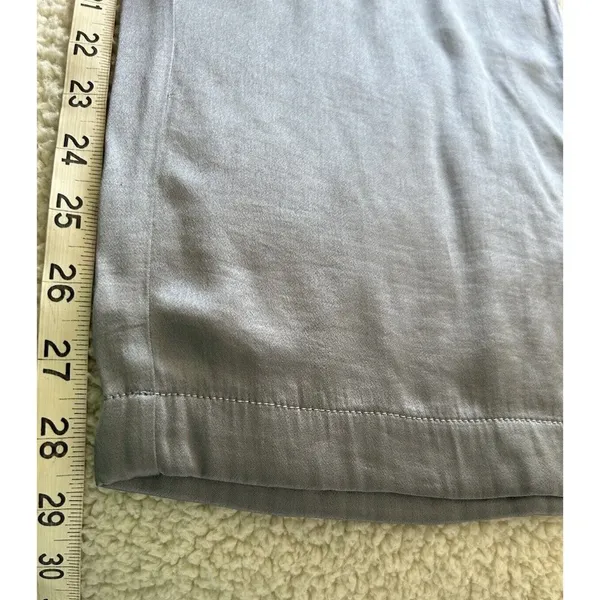 Madewell Straight Leg Full Length Pants in Satin Dusk Grey Size M (#4) - Image 8