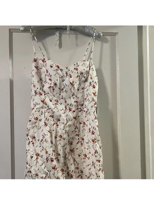Reformation Roarke Linen Floral Dress in Gabrielle print - Image 3