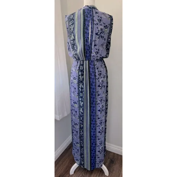 ASTR the Label Dress sz XS Purple Midi Floral Hi Lo Wrap Fairy Sleeveless - Image 4