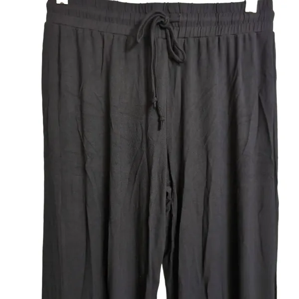 NWT Andie The Wide Leg Pant Black Elastic Drawstring Lounge XS - Image 2