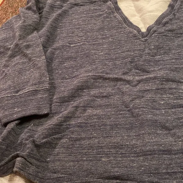 J crew blue v‎ neck top L - Image 5
