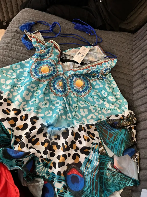 flowy top Blue - Image 3