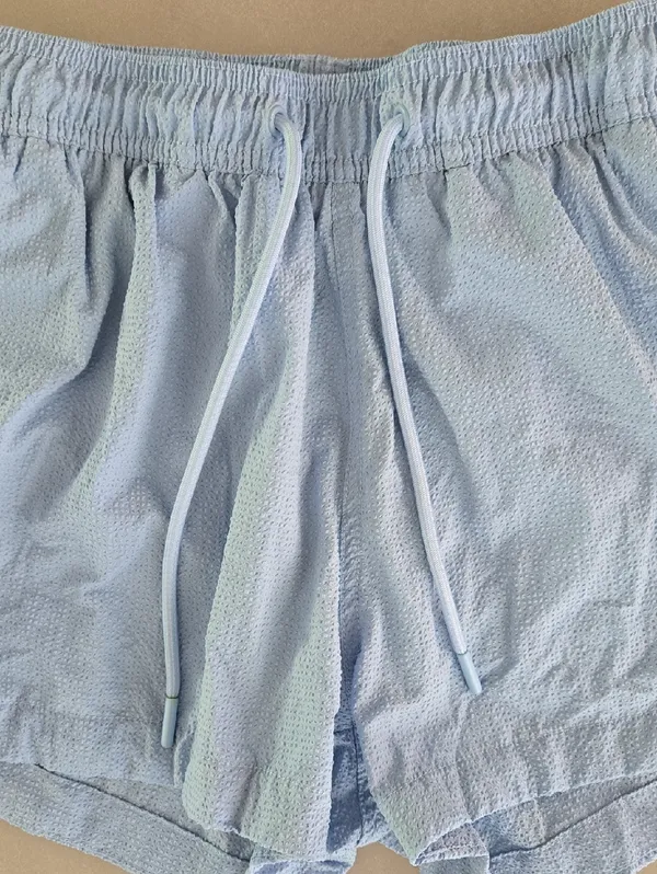 New H&M Light Blue Women's Drawstring Athletic Shorts Size S - Image 4