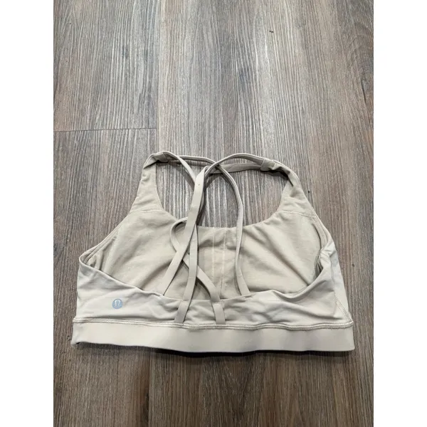 Lululemon Free to Be Bra Wild Tan Beige Strappy Back Sports Bra Size 10 - Image 2