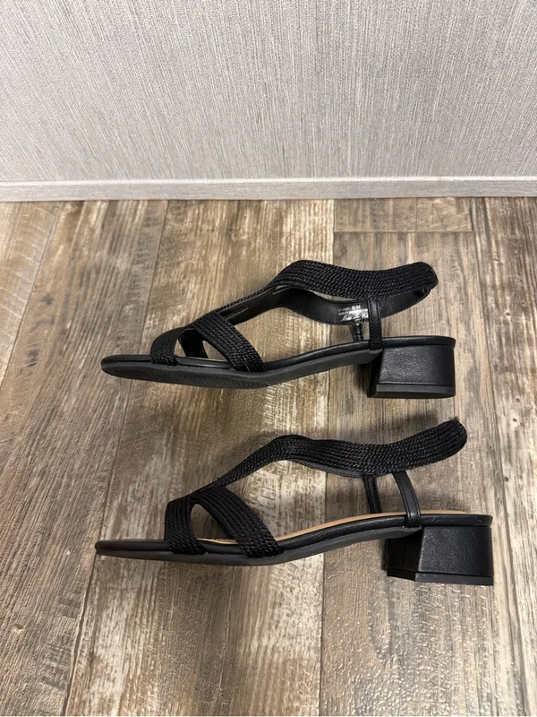 easy street Black Braided Slingback Sandal Size 8.5 - Image 12