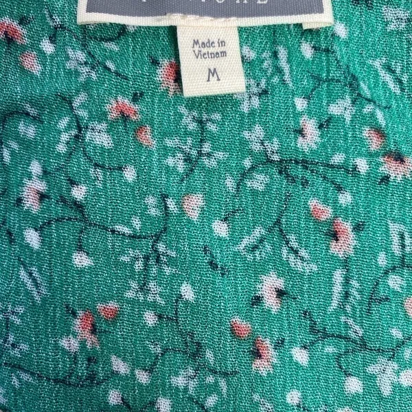 ⭐️PLEIONE Womens Green Floral Flowy Ruffle Oversized Blouse - Image 8