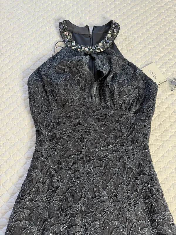 * Elegant Black Lace Dress - Image 4