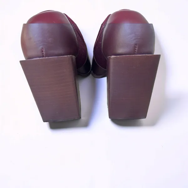 Steve Madden Sock Ankle Boots Pointed Toe Block Heel Booties Burgundy Women's 9 - Image 6