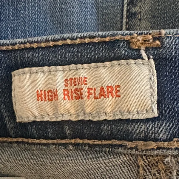 Lucky‎ Brand Stevie High Rise Flare Jeans Womens 4/27 Blue Excellent Seam Detail - Image 4