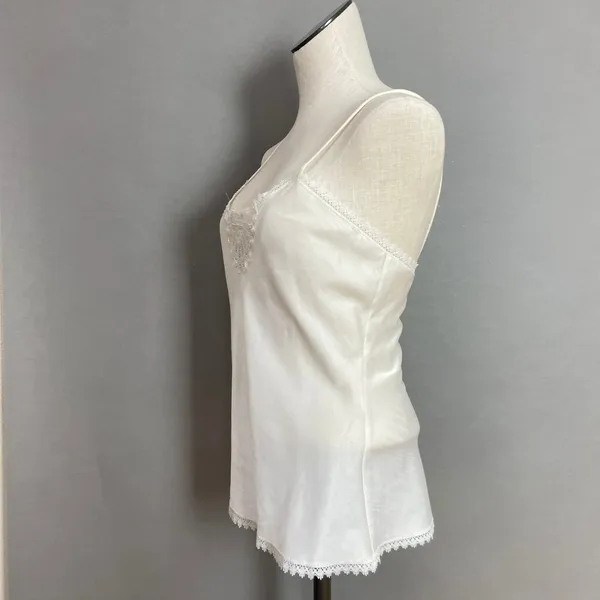 Vintage Camisole Lingerie Tank Top Women‎ Coquette Lace Strap Balletcore 1980s - Image 3