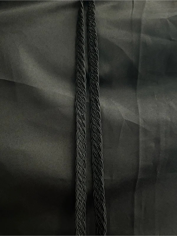 Black Crochet Drawstring Crossbody Bag - Image 6