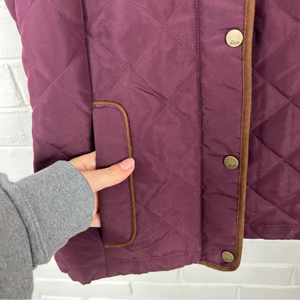 G.H.Bass & Co. Maroon Quilted Snap Button Vest Size XS - Image 8