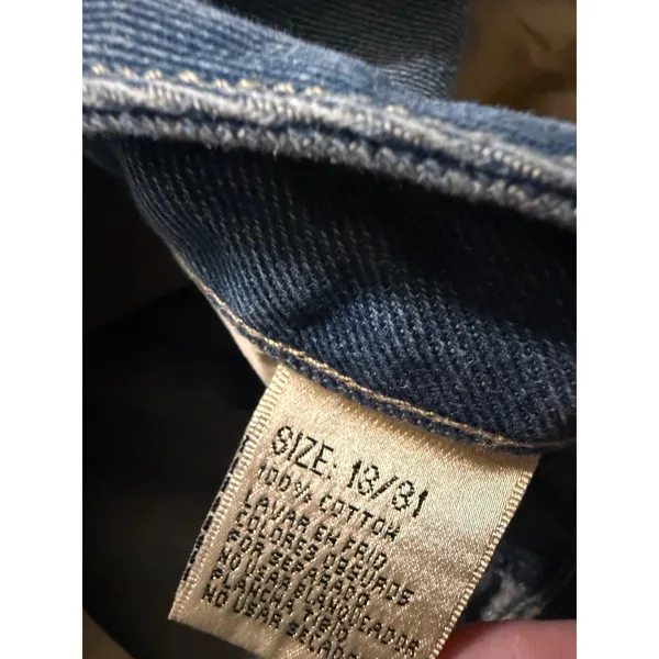 Bamboo Women‎ Wide Leg High Rise Light Wash Denim Jeans Size 13/31 Cotton - Image 6