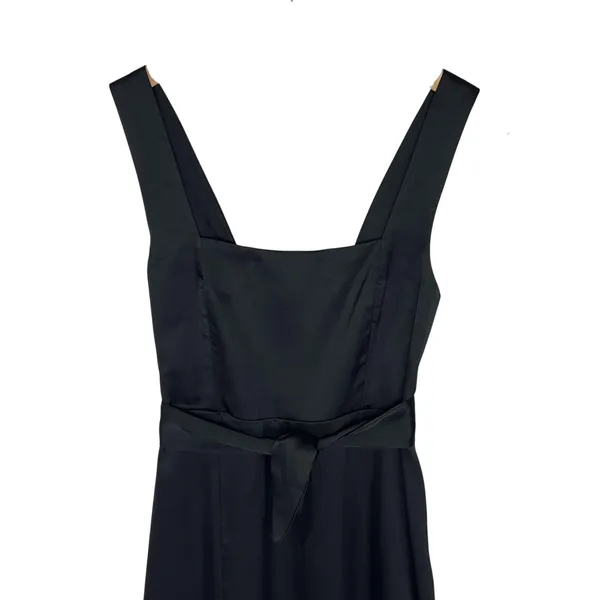 SHOW ME YOUR MUMU Women’s Black Satin Midi Slit Dress Small - Image 3
