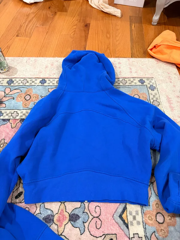 Blue Lululemon crop Scuba Full-Zip Hoodie Jacket size 12 - Image 2