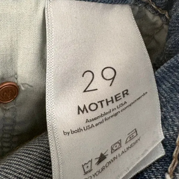 Mother The Hustler Ankle Fray Blue Jeans Sz 29 - Image 6