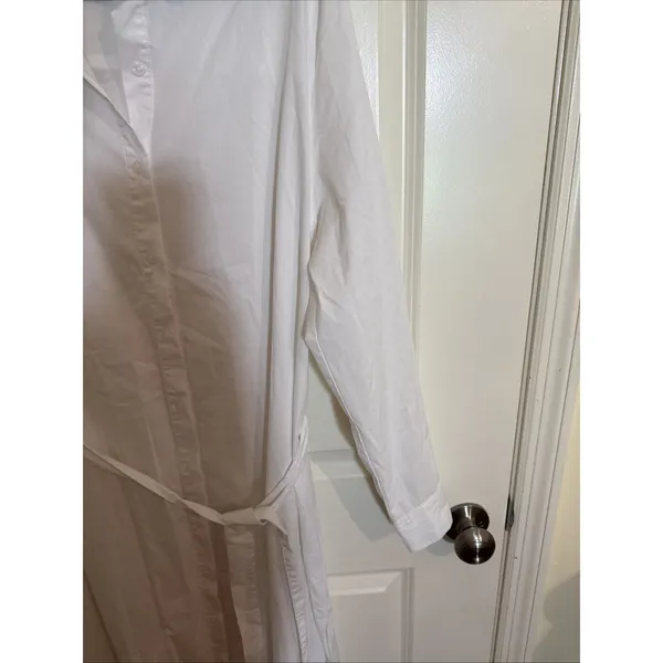 Summersalt Medium The Silky Luxe Effortless Shirt dress Cover- Up White - Image 4