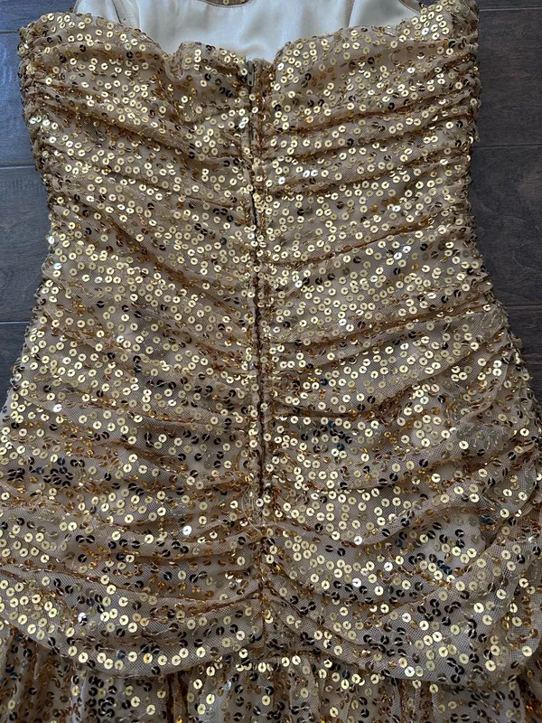 Betsey Johnson Evening Strapless Sequin Mini Dress - Image 7
