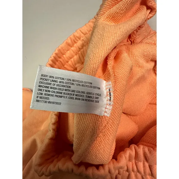 Parke for Target Orange French Terry Sweat Shorts High Rise Drawstring Large - Image 7