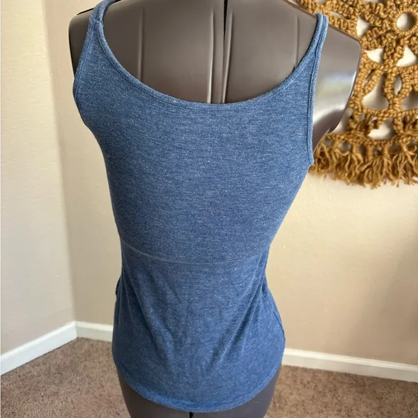 GAP Blue Fitted Sleeveless Tank Top - Image 4