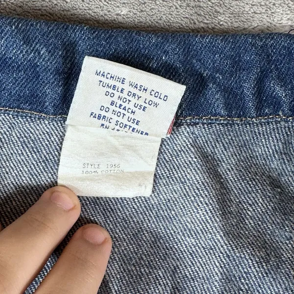 VTG Nutmeg Mills Denim Jacket Womens Large Trucker Heavyweight Retro 90s Y2K USA - Image 3