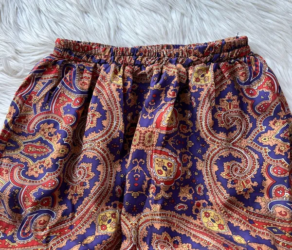 The Limited Silk Paisley Print Flounce Hem Skirt - Image 2