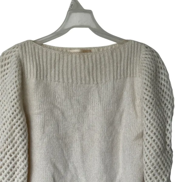 LoveShackFancy Rosie Sweater Sz S Baby Alpaca Merino wool Cream - Image 5