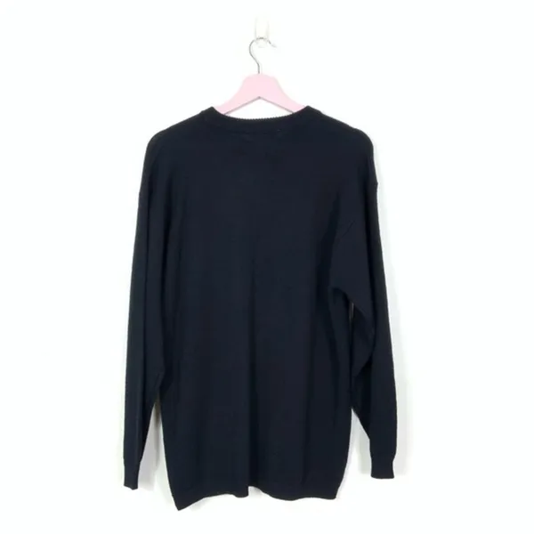 Vintage Weathervane ‎Argyle wool blend crewneck sweater metallic gold accent Med - Image 2