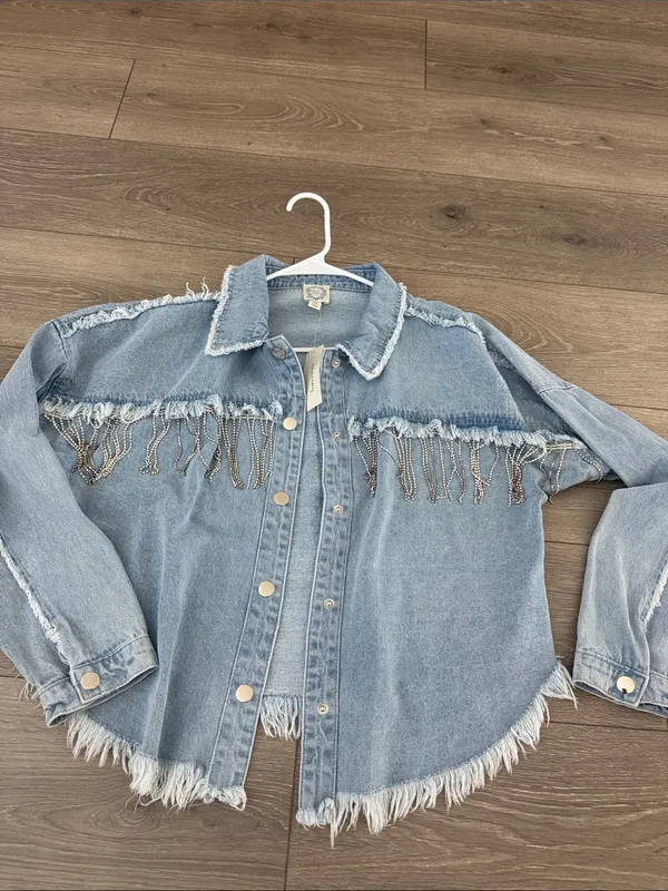 Fringe denim jacket - Image 3
