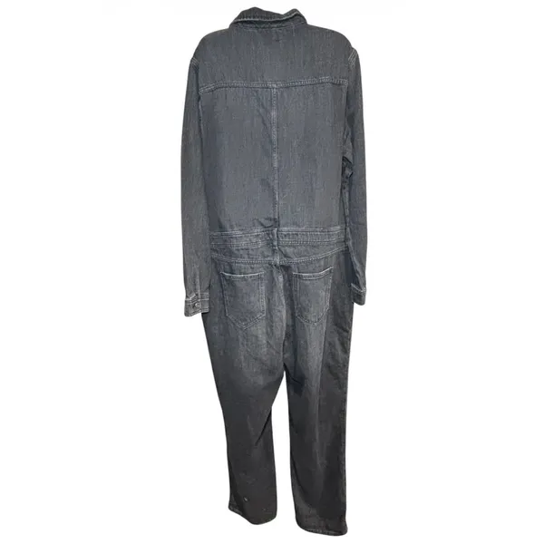 Own. NWT Black Denim Boiler Suit | Snap Front Coverall Jumpsuit | Size 16R - Image 4