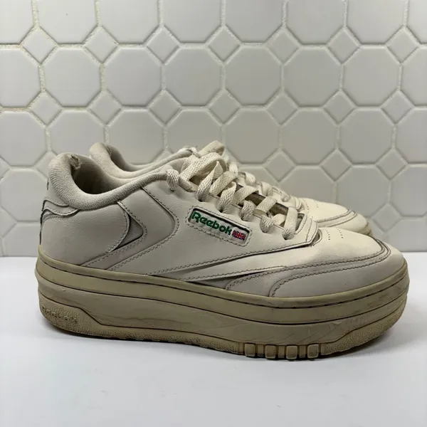 Reebok Club C Extra Sneakers Womens 9 Off White Leather Platform 3000036977 - Image 4