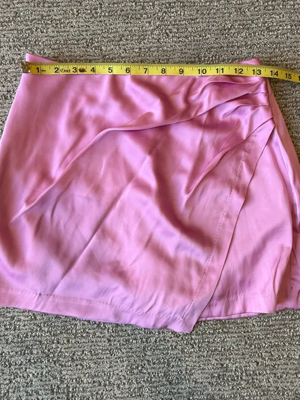 Abercrombie‎ & Fitch Mini Skirt Draped Skort Satin Preppy Coquette Balletcore - Image 6