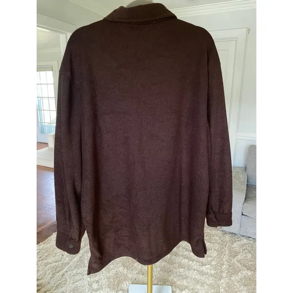 WHITE STAG Button-Up Lumberjane‎ Shacket Chocolate Brown Cozy Lounge Autumn Warm - Image 3