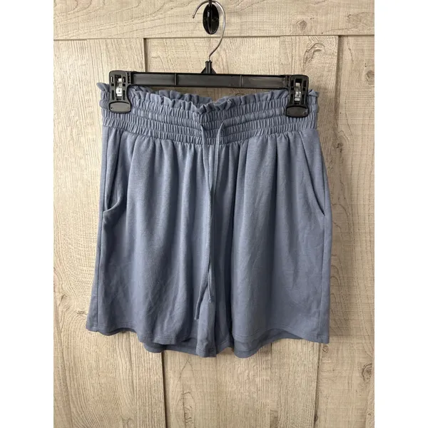 Womens Small Bundle White Cotton Cami and Blue Smocked Paperbag Lounge Shorts - Image 7