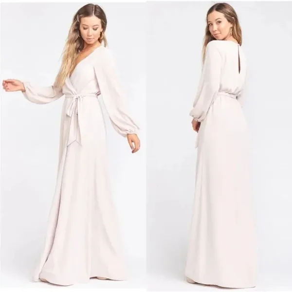 Show Me Your Mumu Lady Long Sleeve Wrap Dress Show Me The Ring Crisp Size XXS - Image 11