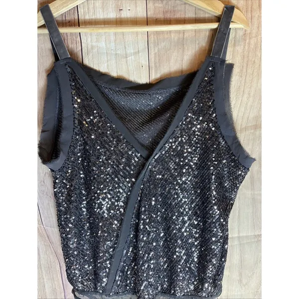 Free People Bodysuit Womens Medium Sequin Spark Party Event Concert 170/96A - Image 8