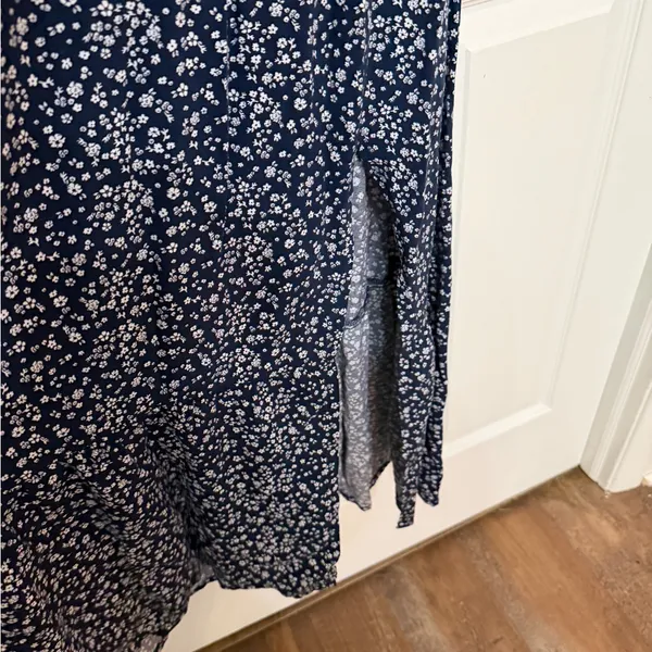 HOLLISTER‎ channeled bodice midi dress floral print XS - Image 5