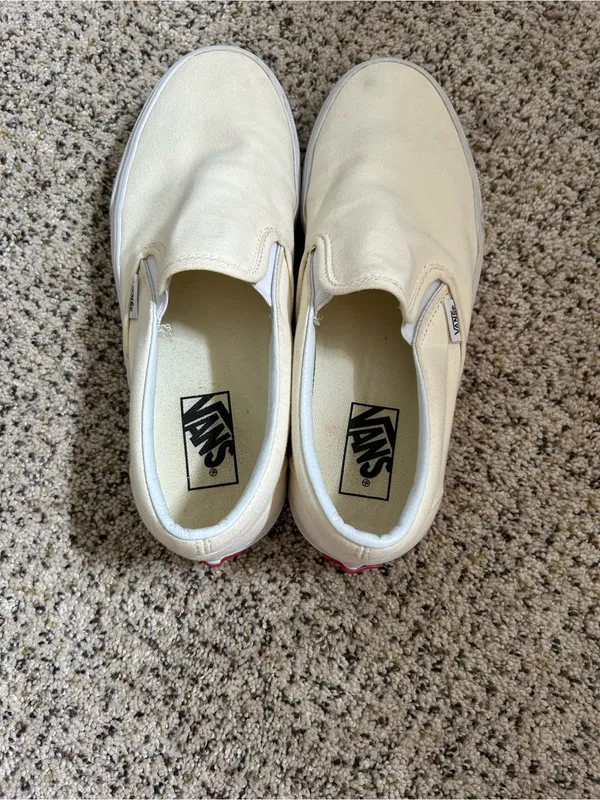 Vans Slip-On Sneakers in Off-White/Cream - Image 3