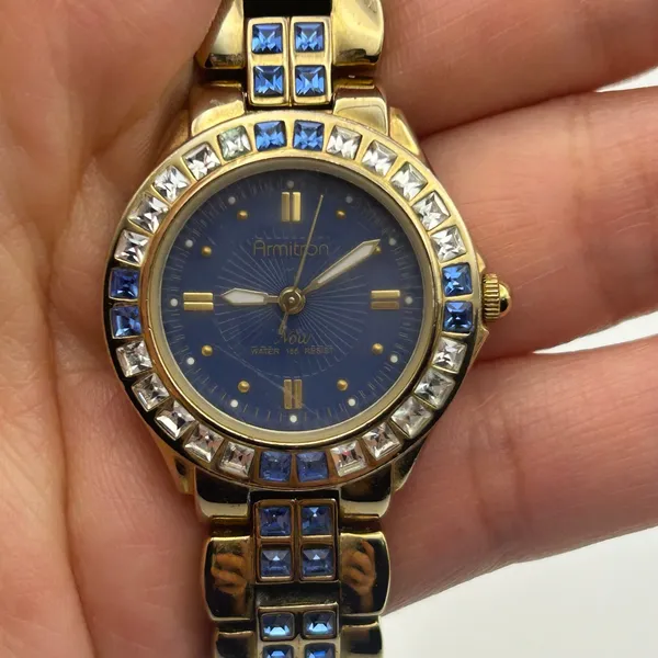 Gold-tone Armitron Women’s Dress Watch featuring Crystal Accented Bezel - Image 6